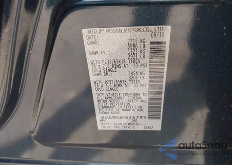 2014 Nissan Pathfinder Sv from USA, damaged, VIN 5N1AR2MN3EC625795